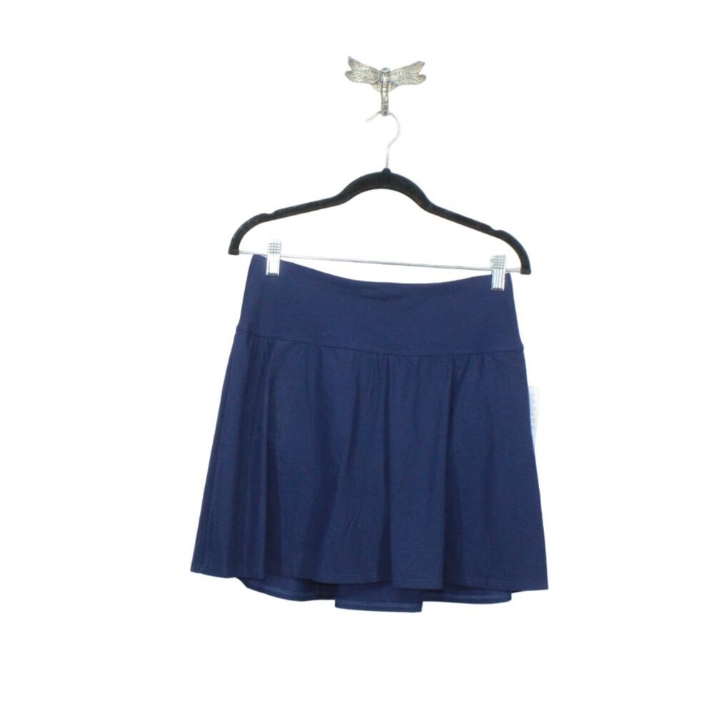 LL Bean Shaping Swimwear Swim Skirt Navy Blue Size 12